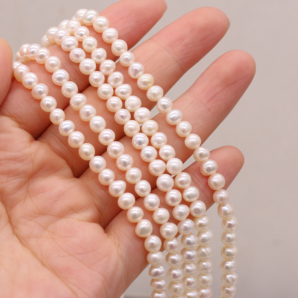 Natural Freshwater Circular Punch Pearl Beads