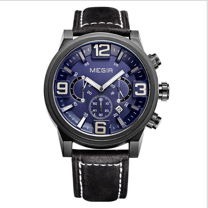 Men's Three-Eye Luminous Waterproof Sport Watch