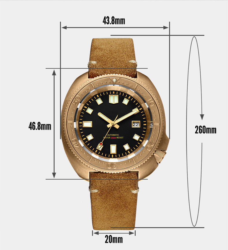 Exceptional Men's Automatic Bronze Dive Watch