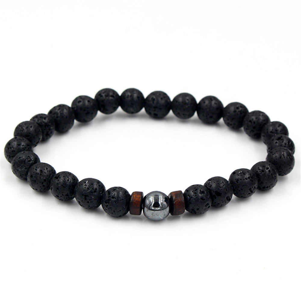 Unique Men's Volcanic Stone Bracelet