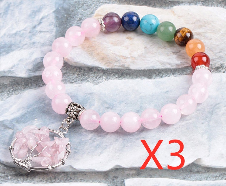 Crystal and Chakra Beaded Bracelet