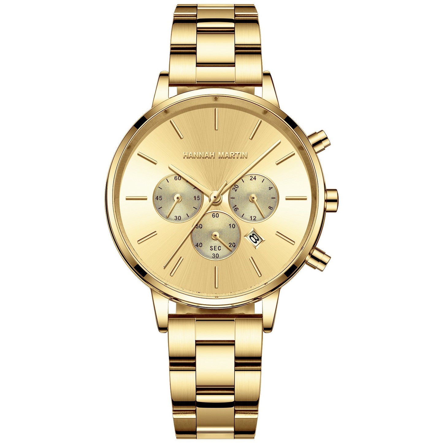 Stainless Steel Chain Double Snap Watch