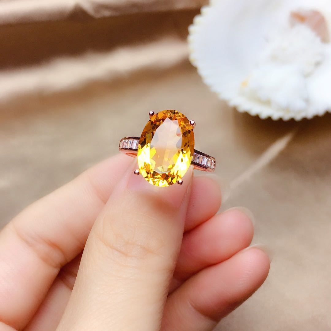 Citrine Sterling Silver Jewelry Set