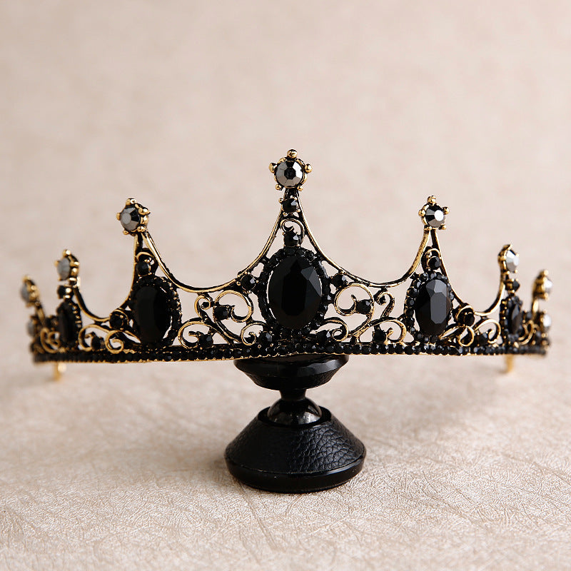 Baroque Retro Black Bridal Crown