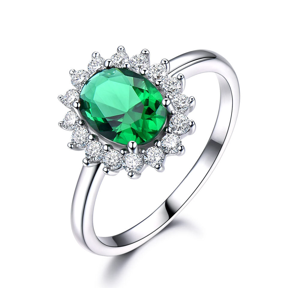 Tricolor Gemstone Floral Ring
