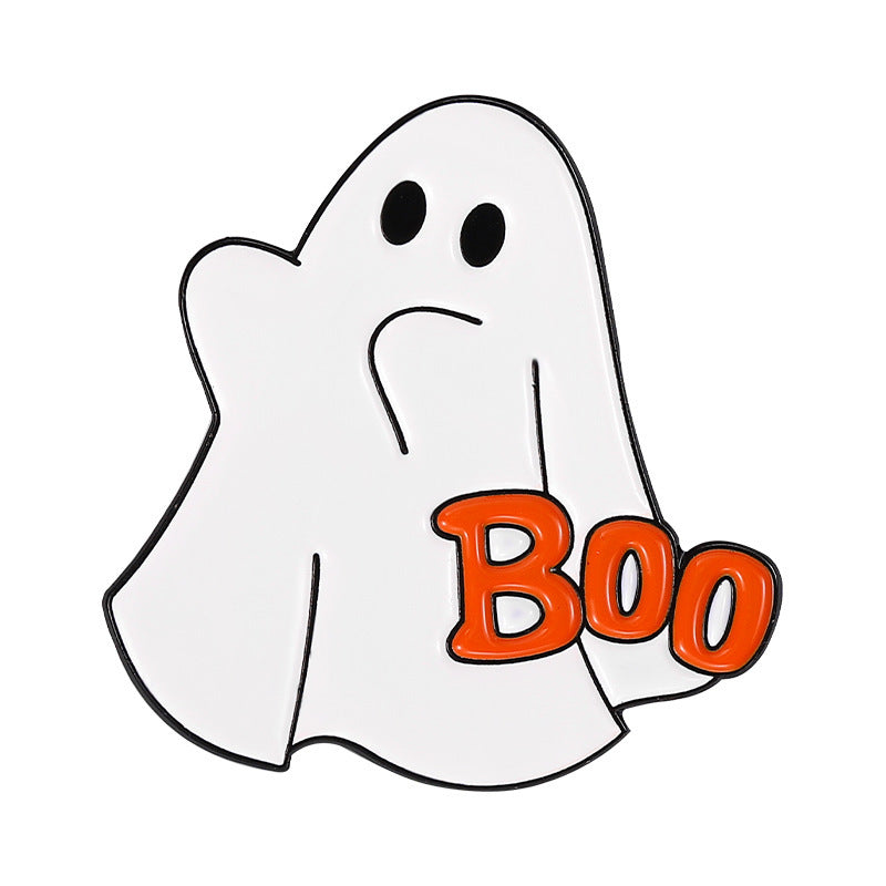 Creative Halloween Pumpkin Head Ghost Brooch
