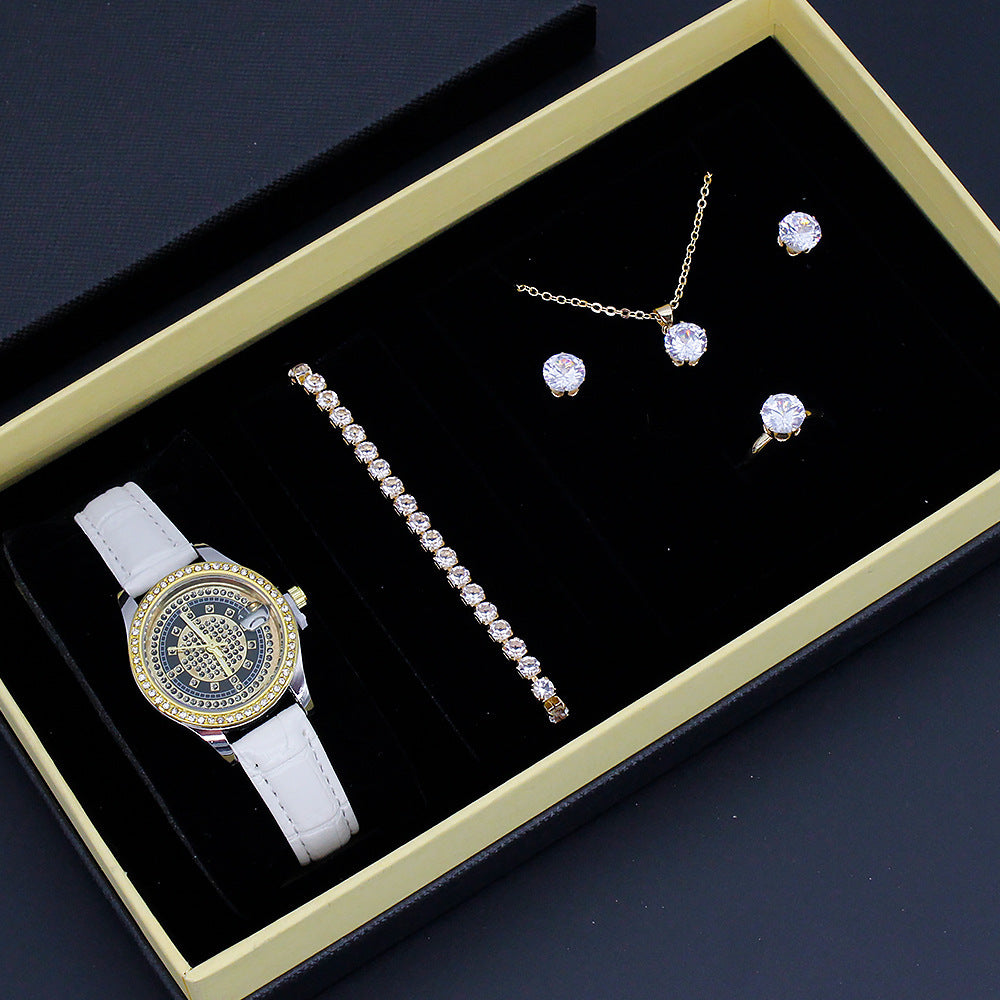Elegant Women's Watch & Jewelry Gift Set