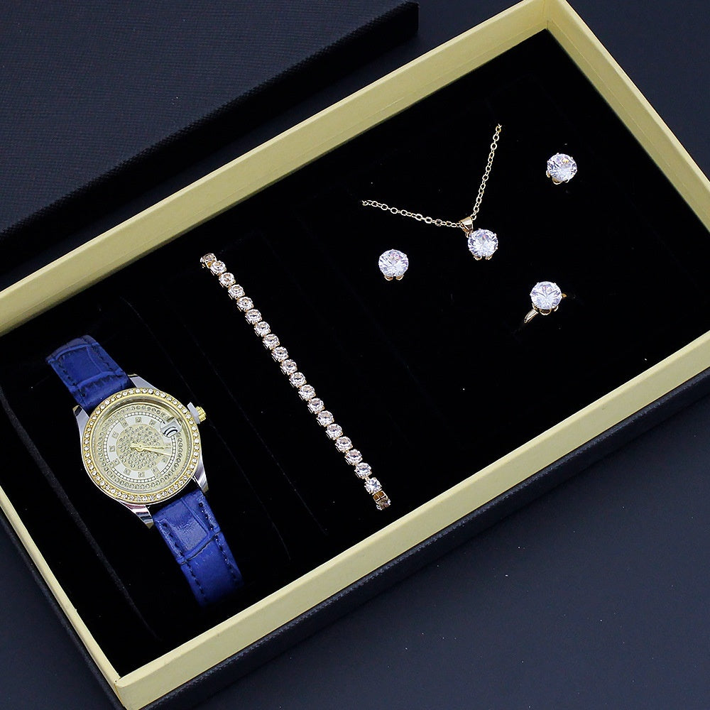 Elegant Women's Watch & Jewelry Gift Set
