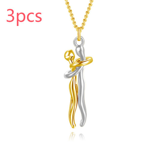Love Hug Necklace - Unisex Couple Jewelry Simple Clavicle Chain