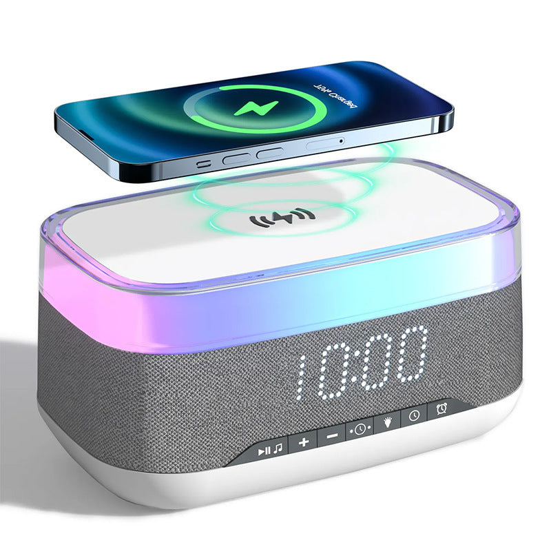 Intelligent Multifunctional Alarm Clock with Bluetooth Speaker & Wireless Charger