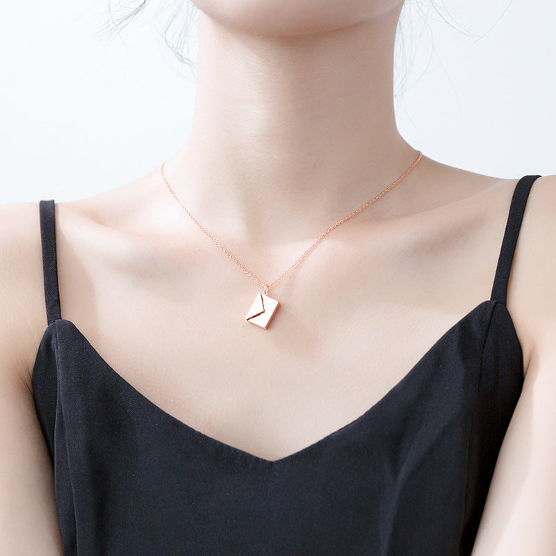 Fashion Envelope Letter Pendant Necklace
