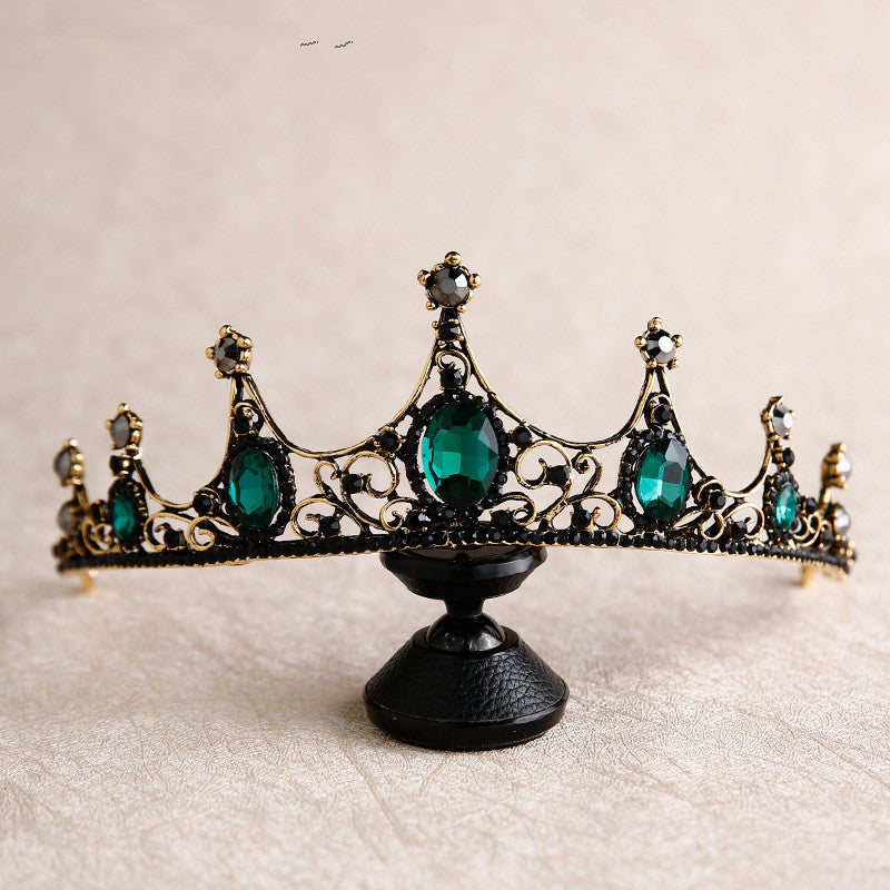 Baroque Retro Black Bridal Crown