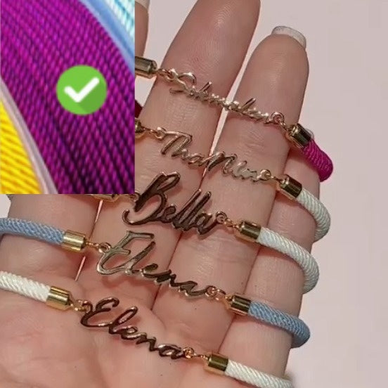 Custom Colorful Rope Name Bracelet