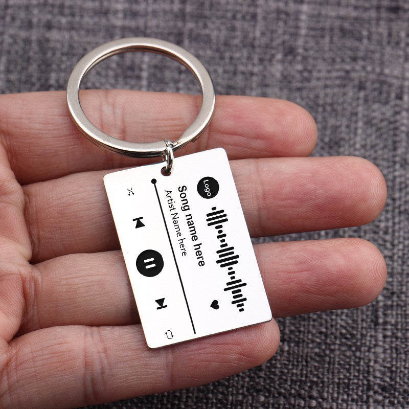 Personalized DIY Custom Music Scan Code Keychain