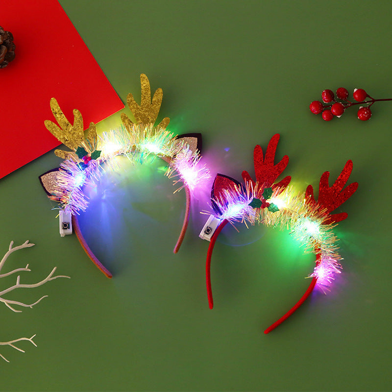 Glowing Christmas Hair Band Headwear