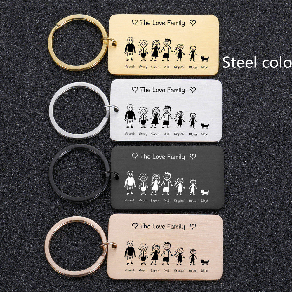 Trendy Stainless Steel Keychain