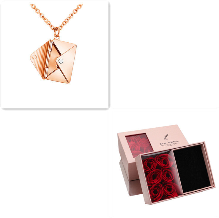 Fashion Envelope Letter Pendant Necklace