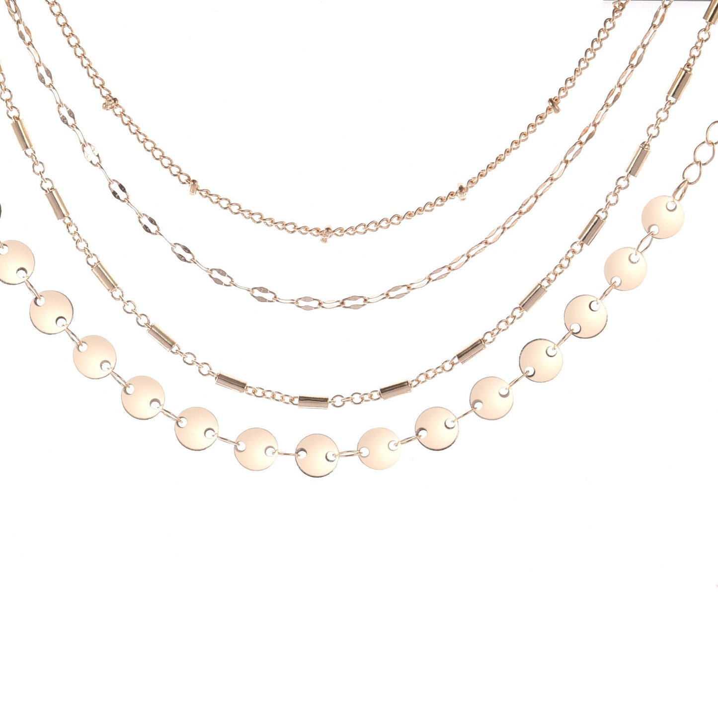 Elegant Layered Tube Chain Bracelet Set