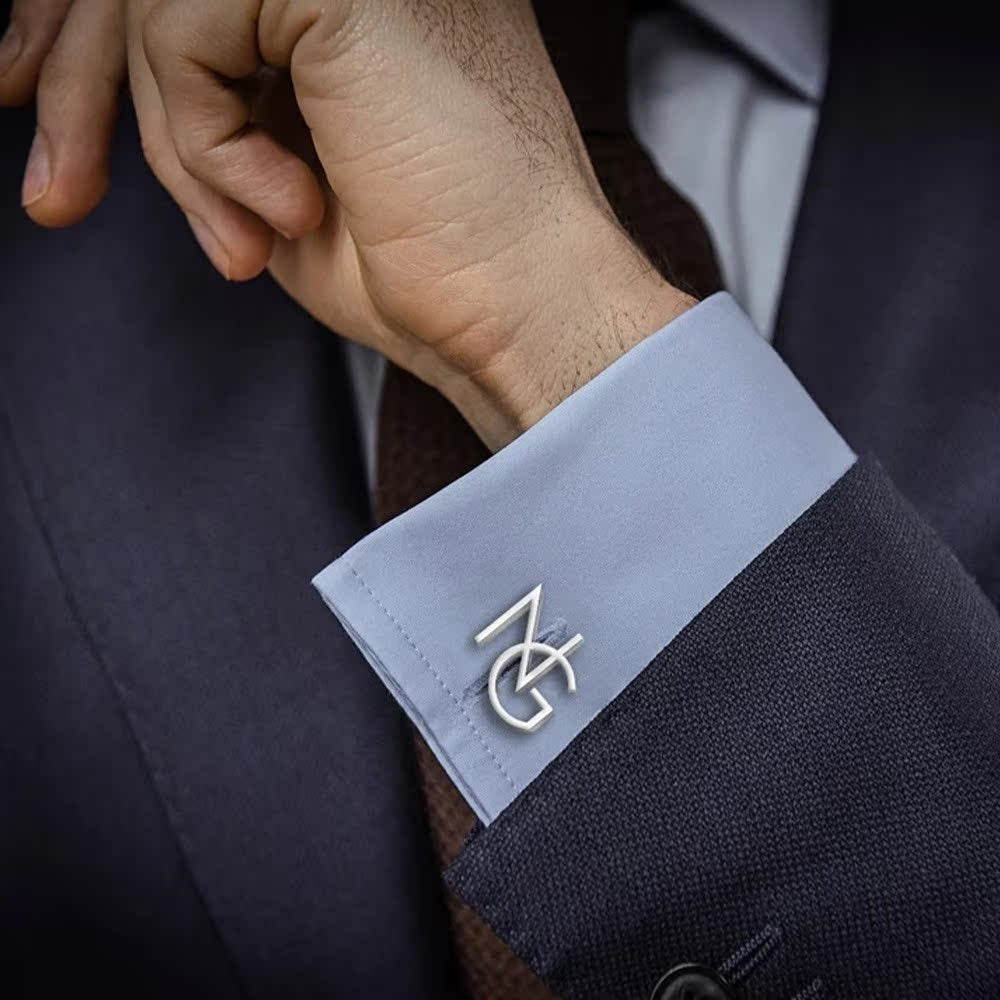 Personalized Frosted Titanium Steel Cufflinks