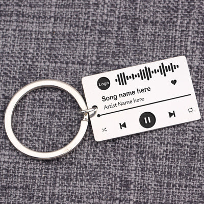 Personalized DIY Custom Music Scan Code Keychain