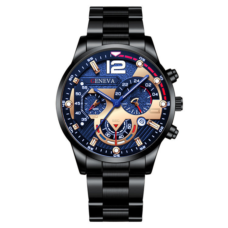 Men's Business Quartz Watch & Bracelet Set