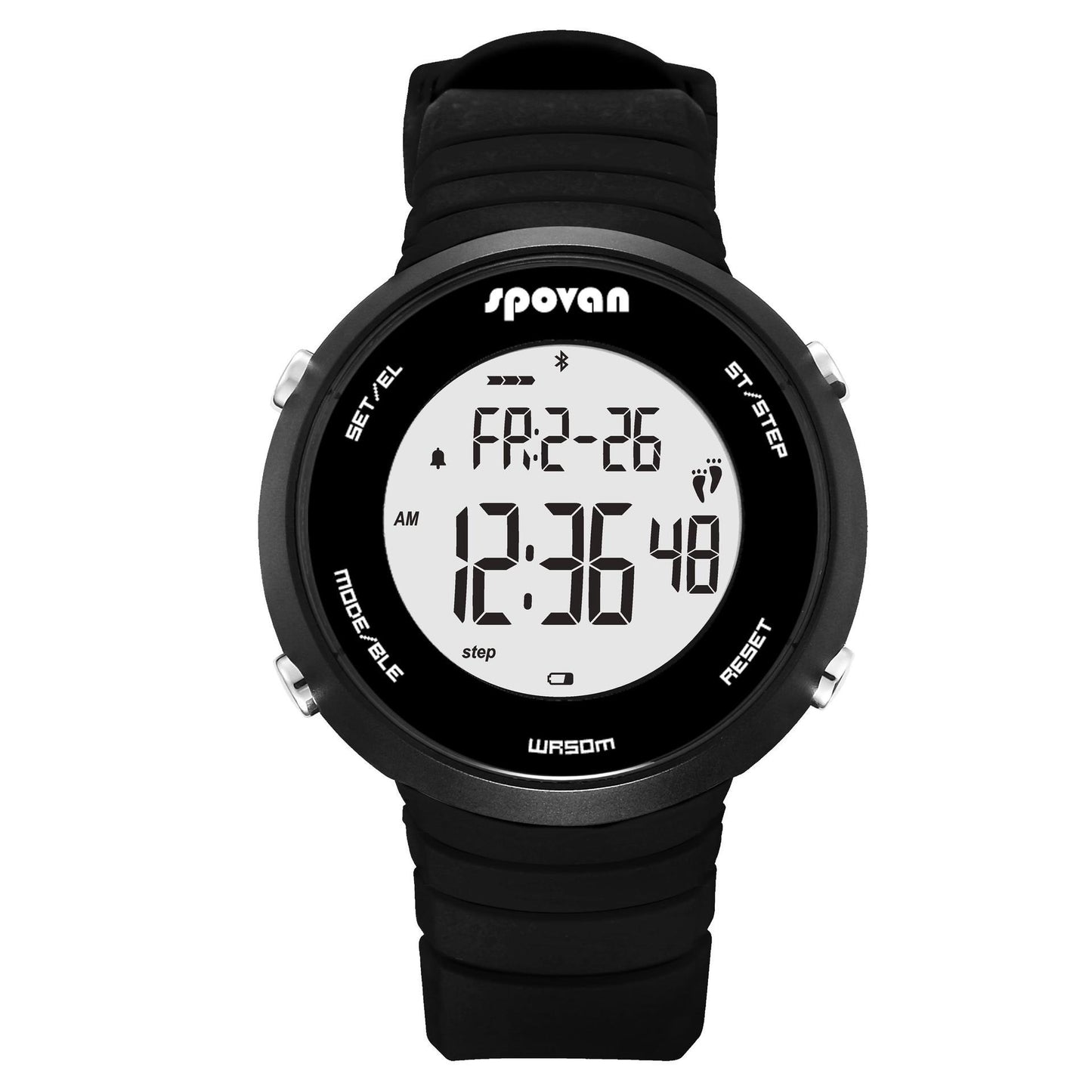 Stylish Bluetooth Smart Sports Watch with Step Meter