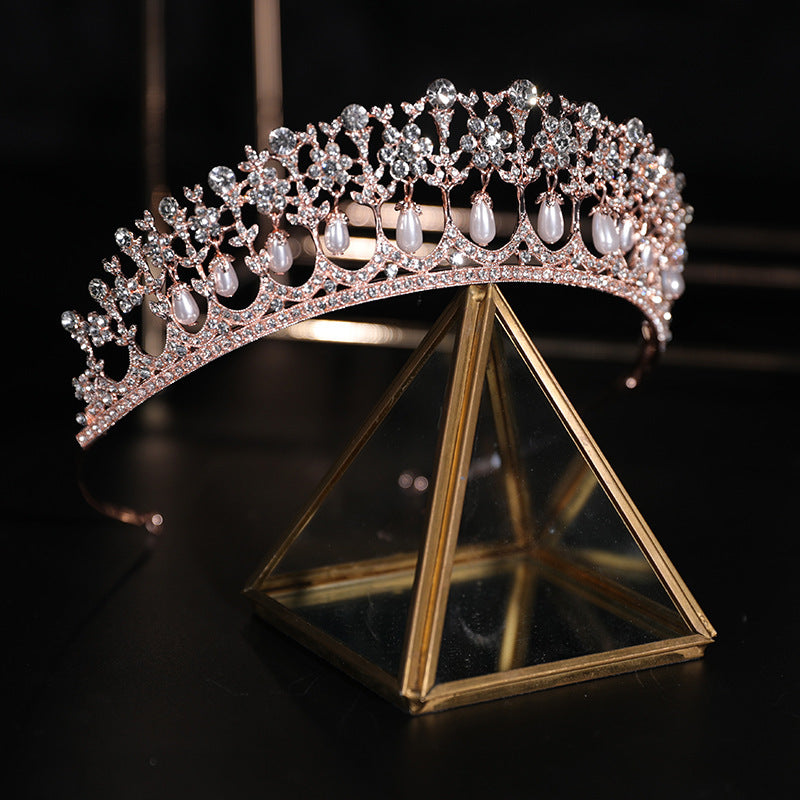 Exquisite Pearl & Rhinestone Bridal Crown