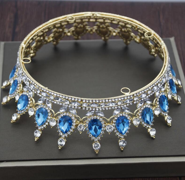 Regal Baroque Rhinestone Bridal Crown Headdress