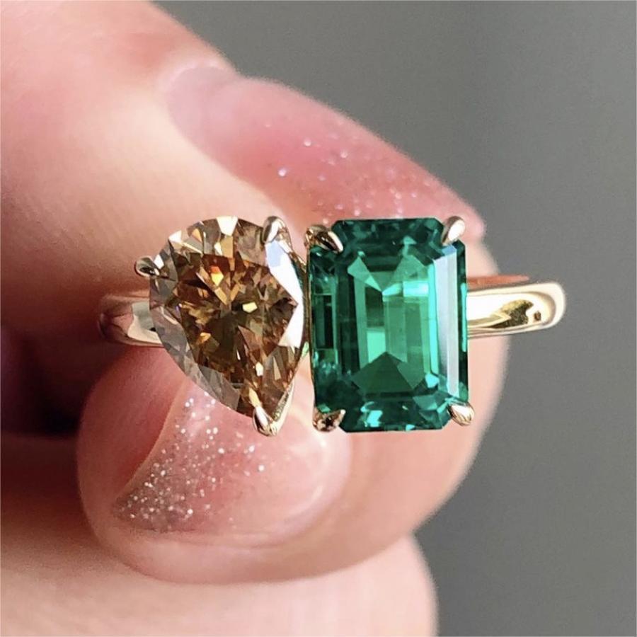 Elegant Double Main Stone Ring