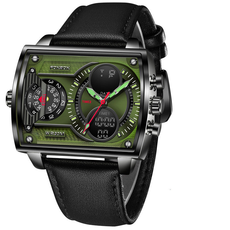 Quartz Electronic Dual Display Multi-function Watch