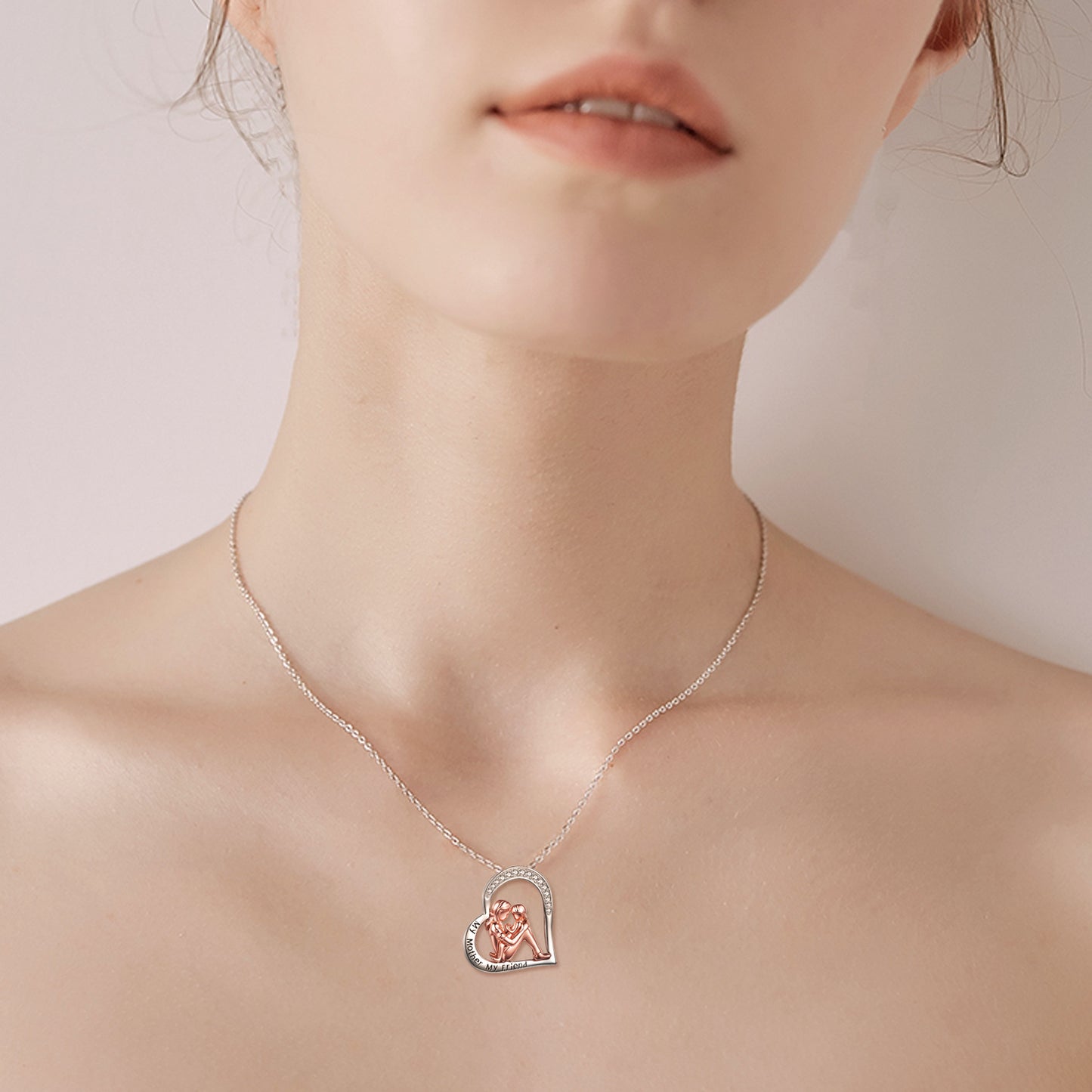 Eternal Bond Mother Daughter Necklace 925 Sterling Silver