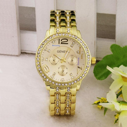 Dazzling Rhinestone Quartz Wrist Watch