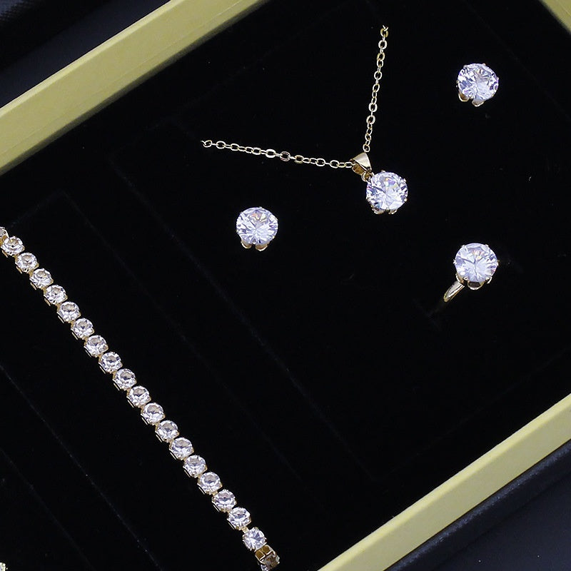 Elegant Women's Watch & Jewelry Gift Set