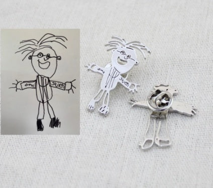 Custom Kids Artwork Necklace