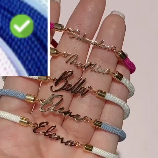 Custom Colorful Rope Name Bracelet