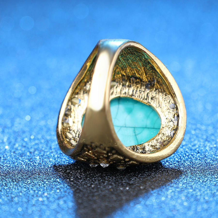 Luxury Bohemian Oval Stone Ring