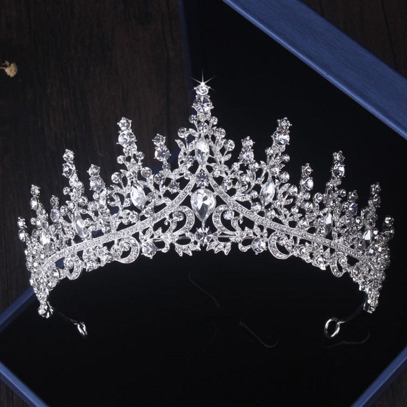 Dazzling Silver Crystal Drop Bridal Jewelry Set