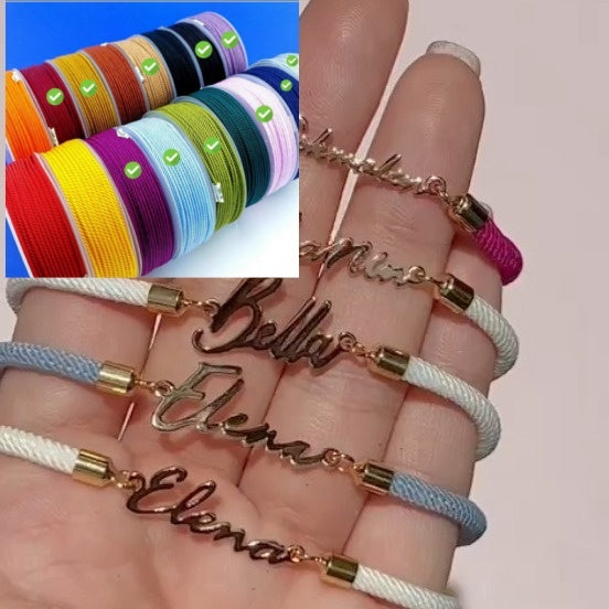 Custom Colorful Rope Name Bracelet