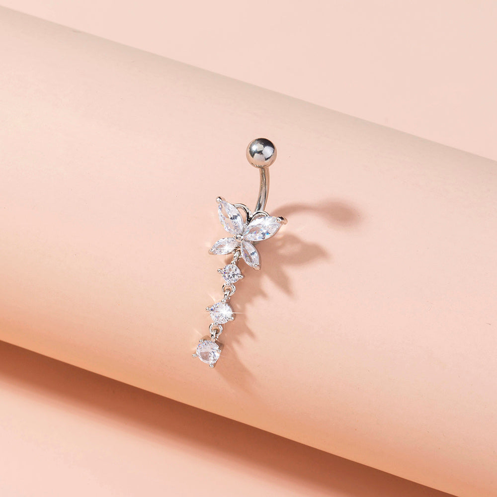 Butterfly Zircon Navel Ring
