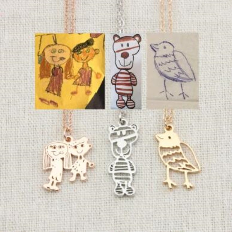 Custom Kids Artwork Necklace