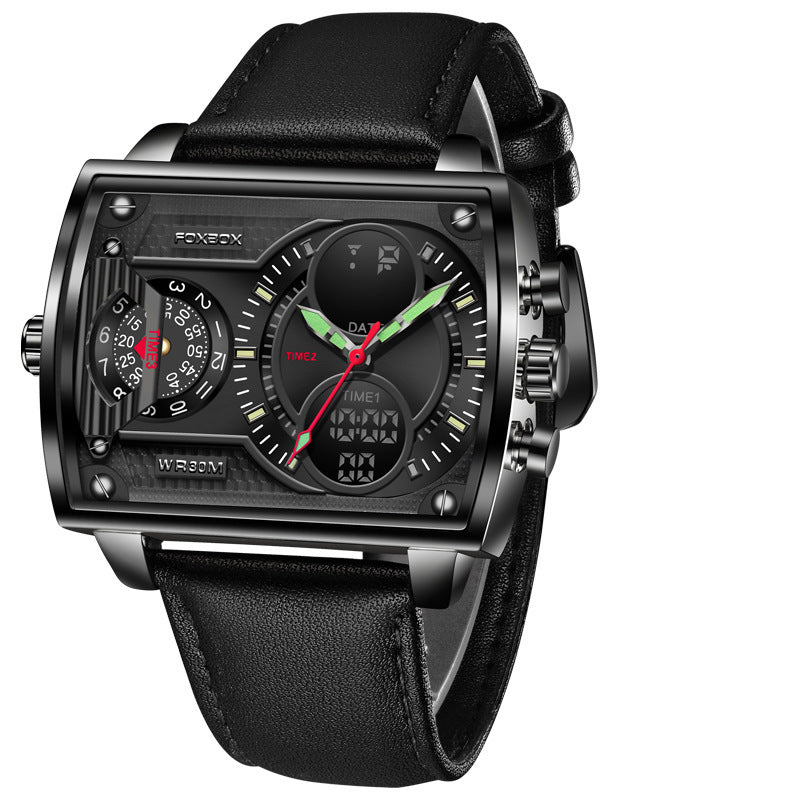 Quartz Electronic Dual Display Multi-function Watch