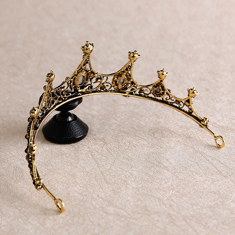 Baroque Retro Black Bridal Crown
