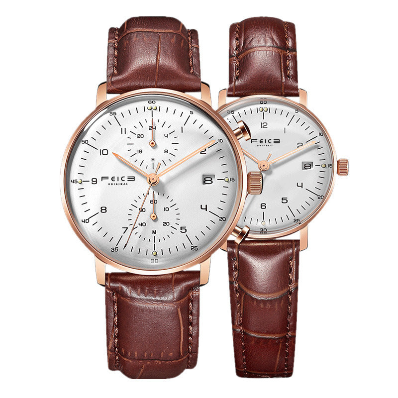 Refined Minimalist Waterproof Couple Watch
