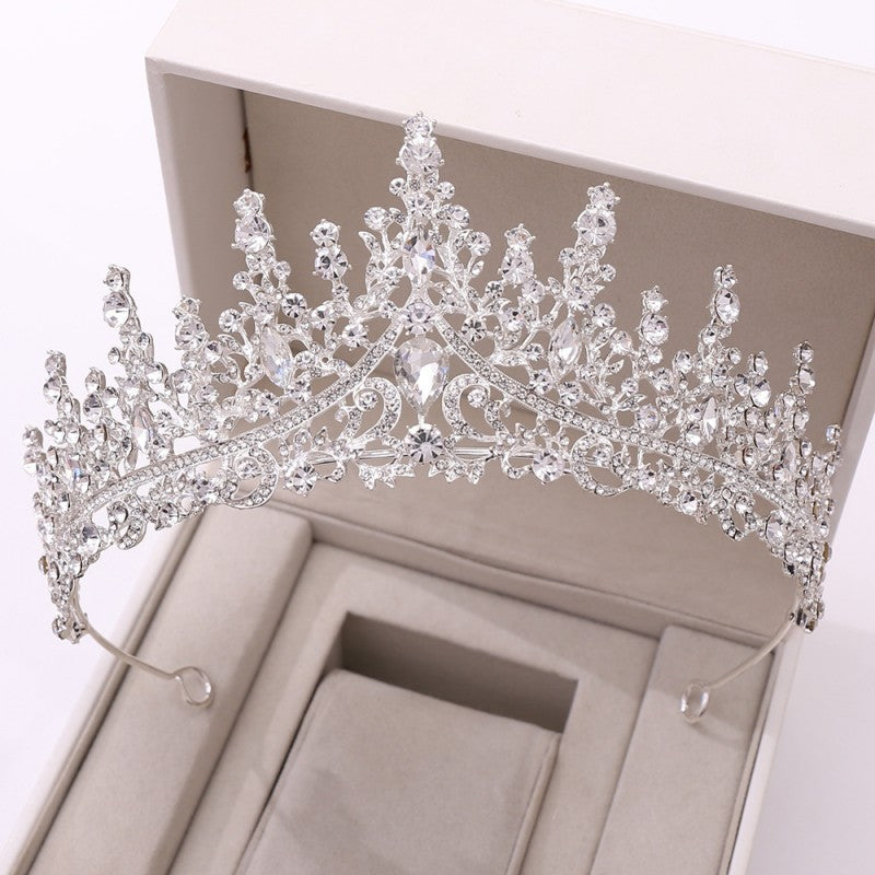 Dazzling Silver Crystal Drop Bridal Jewelry Set