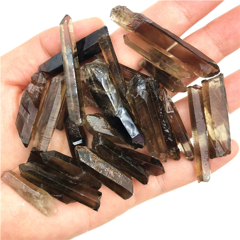 Natural Citrine Single-Pointed Hexagonal Prism Ornaments