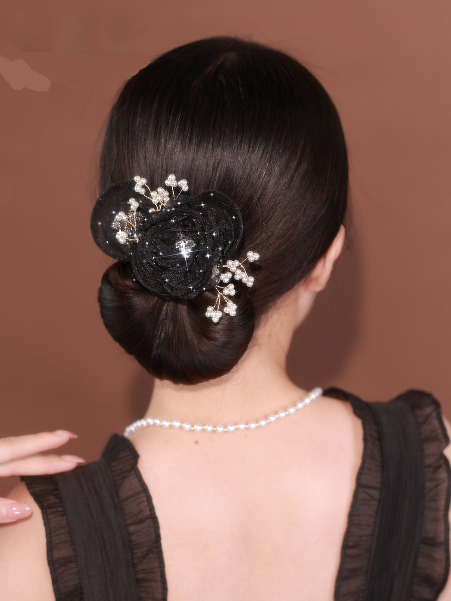 Starry Sky Flower U-shaped Hair Clip