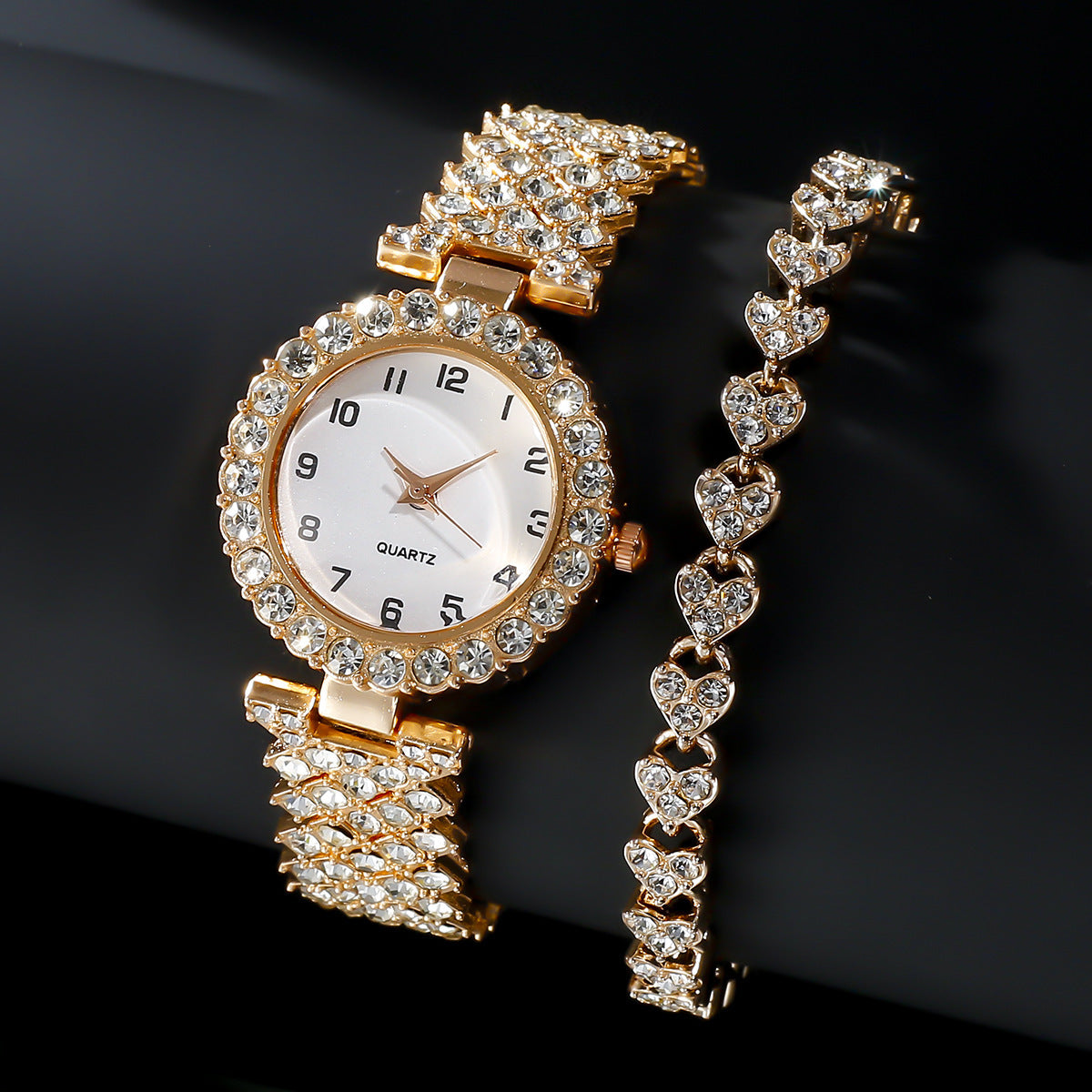 Elegant 2-Piece Women's Watch and Bracelet Set
