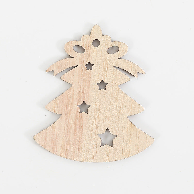Festive Hollow Wooden Christmas Ornament