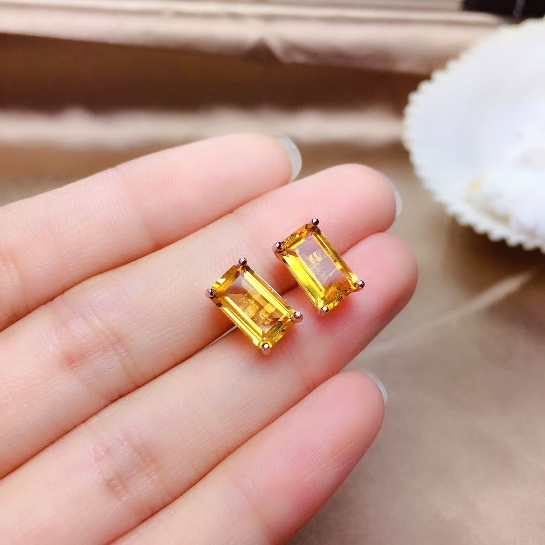 Citrine Sterling Silver Jewelry Set