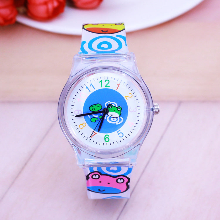 Kids' Transparent Jelly Waterproof Watch